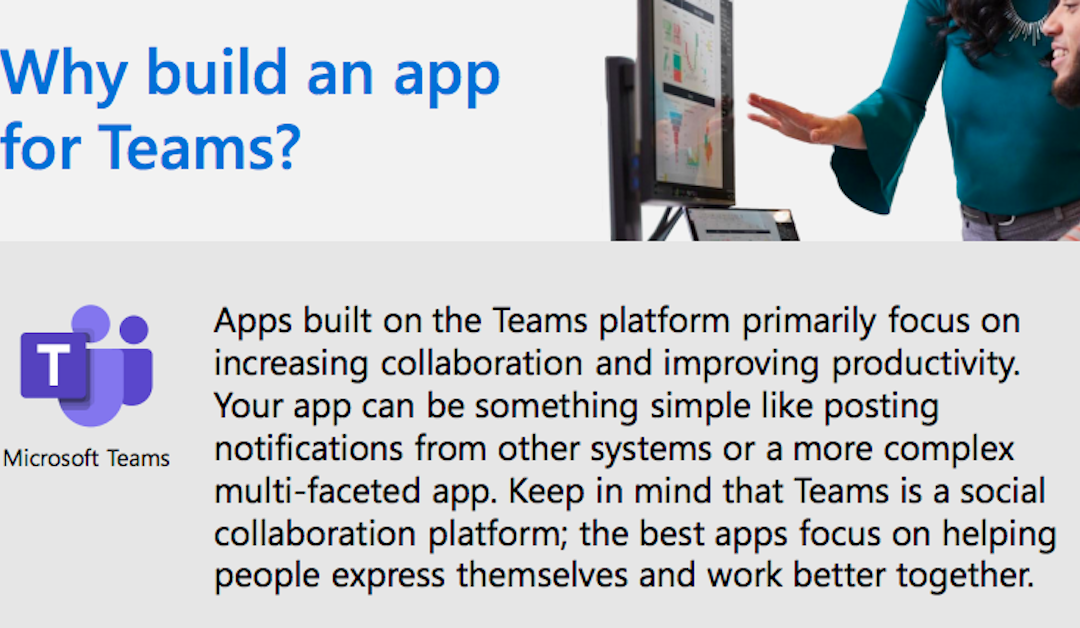 (Create) Why build an app for Teams?