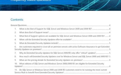 WS + SQL 2008 Extended Security Updates FAQ