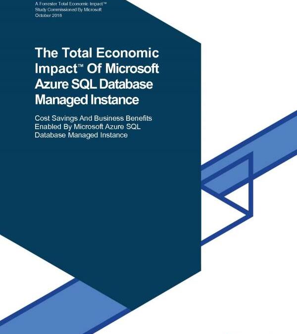 The total economic impact of Microsoft Azure SQL Database managed instance